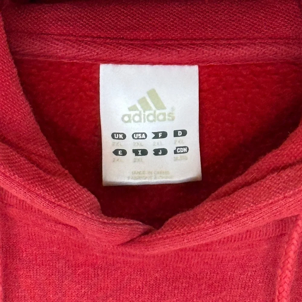 Vintage Boston Red Sox Adidas Red White Hoodie Sweatshirt Size 2XL - Picture 4 of 9